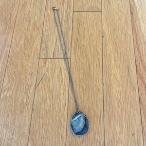 Silver stone necklace